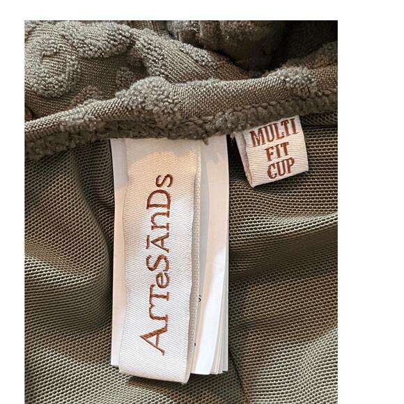 Artesands bathing suit ruffle one-piece swimsuit olive size 20 - Picture 3 of 7